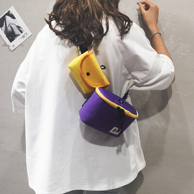 

Net red bag female new 2019 fashion sports chest bag female tide Korean version of the texture ins pockets wild small bag