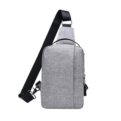 

Tailored High Capacity USB Chest Bag For Men&Female Canvas Casual Crossbody Bag DB