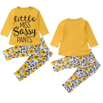 

Newborn Baby Girl Long Sleeve Fashion Printing TopsFloral Pants Sunsuit Outfits