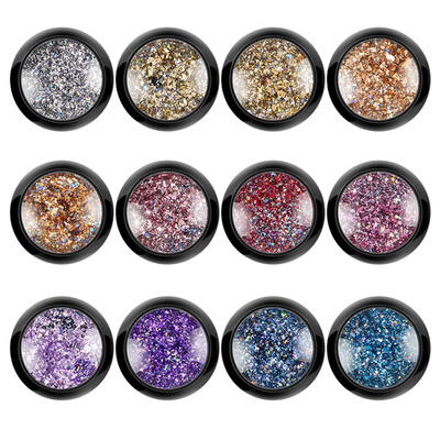 

Nail Sticker Foil Paper Nail Art Glitter Flakes Sequins DIY Manicure Tools