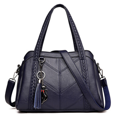 

Tailored Women Fashion Fringe Solid Large Capacity Shopping Shoulder Tote Handbag Bags