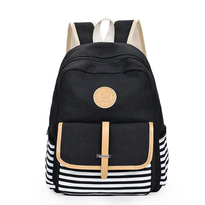 

Tailored Women Girls Canvas Preppy Shoulder Bookbags School Travel Backpack Bag