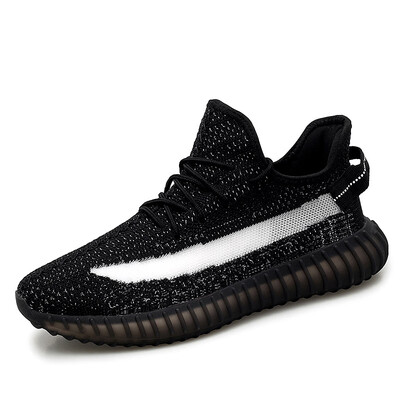 

High-explosive flying woven couple coconut shoes limited color student breathable white shoes popcorn soft bottom shoes 350V2 tide shoes