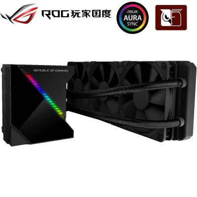 

ASUS ROG Dragon God 360 integrated CPU water cooling radiator OLED screen RGB light synchronization effect mute 360mm cold row three owl fan