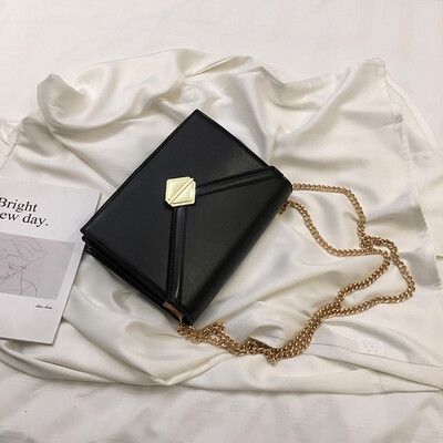 

Chic bag female retro texture simple rhombic chain 2019 new Korean version of the wild shoulder slung small square bag