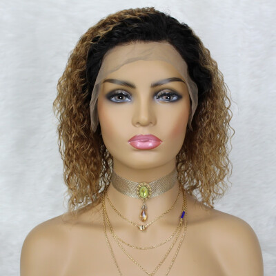 

lace front wig short curly