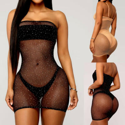 

Sexy Women Summer Mesh Bikini Cover Up See-Through Swimwear Bathing Beach Dress