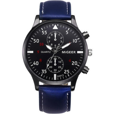 

Fashion Retro Design Leather Band Analog Alloy Quartz Wrist Watch