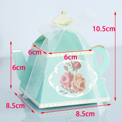 

FUNNYBUNNY Mini Teapot Shape Wedding Favors Candy Boxes Gift Box Party Favor Boxes with Ribbons for Wedding Party Decorations