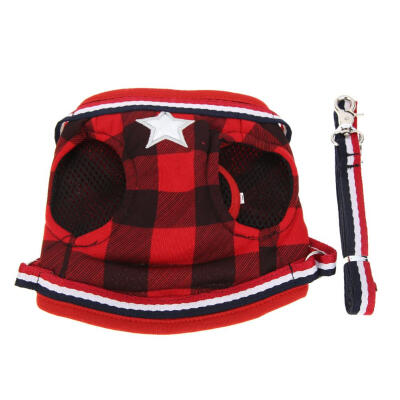 

Plaid Adjustable Pet Chest Dog Harness Pet Collar Traction Belt Leash Strap