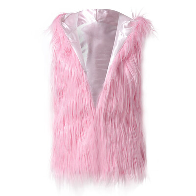 

Toponeto Womens Fashion Artificial Fur Winter Hooded Sleeveless Warm Coat Vest