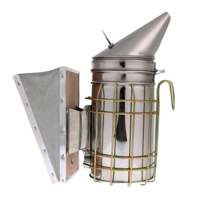 

Bee Hive Smoker Stainless Steel w Heat Shield Protection Beekeeping Tool