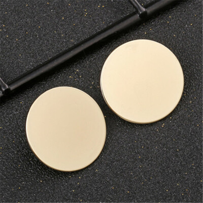 

Olaru Trendy New Gold Sliver Color Circle Stud Earrings Vintage Korean Punk Earring For Woman New Fashion Jewelry Femme Gifts