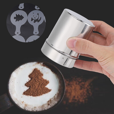 

Stainless Steel Chocolate Shaker Cocoa Flour Coffee Sifter Art Stencil Molds Cocoa Flour SifterChocolate Shaker