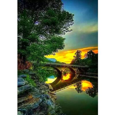 

DIY Full Drill 5D Square Diamond Painting Scenery Cross Stitch Home Decor
