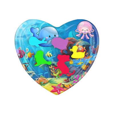 

60 65cm Baby Heart Colorful Inflatable Water Play Mat Tummy Time Infant Fun Mat Child Development Play Center