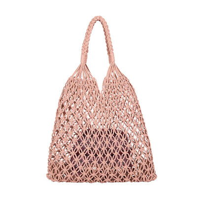 

2pcs Woven Bag Mesh Rope Weaving Tie Buckle Hollow Straw Bags Women Totes
