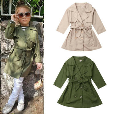 

Autumn Toddler Kids Boys Girls Windproof Trench Coat Wind Jacket Outerwear