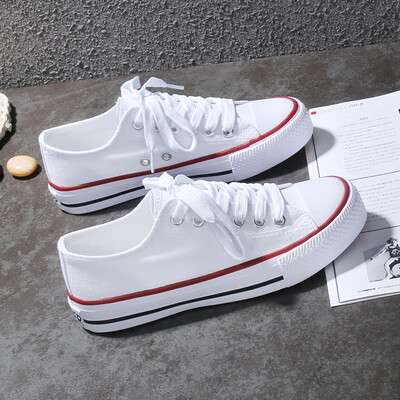 

Autumn new small white canvas womens shoes 2019 trendy shoes black retro shoes Korean version sneakers 100 student cloth shoes