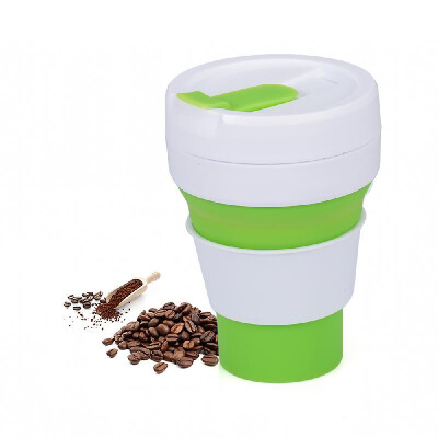 

Foldable Silicone Cup Collapsible Coffee Cup with Lid Travel Portable Drinking Cup for Hiking Camping Travelling