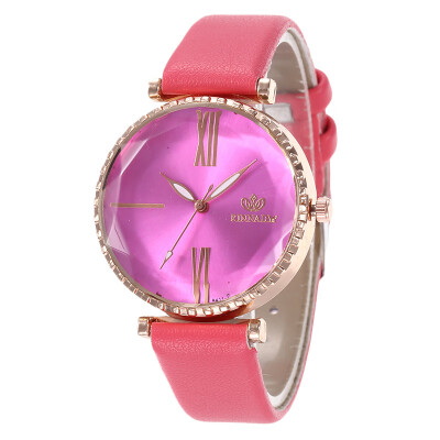 

Ladies scale leather strap watch Korean fashion student personality quartz watch