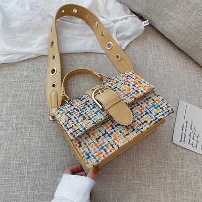 

Chic chain bag summer Korean Joker broadband small square bag 2019 new womens shoulder bag Messenger bag