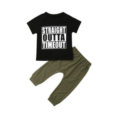 

US Toddler Kids Baby Boys Tops T-shirt Pants Leggings Outfits Clothes Tracksuit