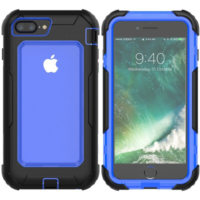 

MOONCASE Apple iPhone 6 Plus6s Plus Slider Griffin Phone Case Series - Black Blue