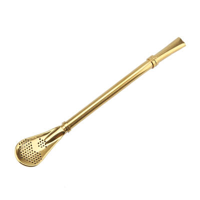 

Stainless Steel Metal Drinking Straw Spoon Resuabl Washable Stirring Scoop Metal Stainless Straws Metal Drinking Straws