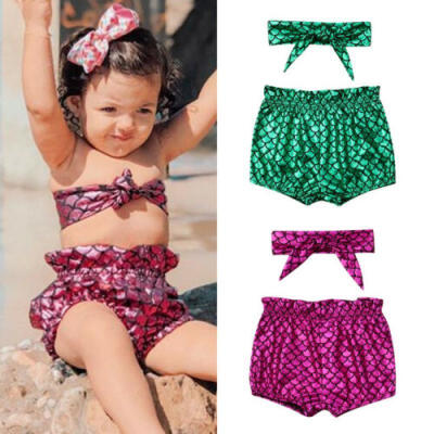 

AU STOCK Summer Baby Girl Kids Bathing Suit Swimwear Bikini Set Tankini Swimsuit