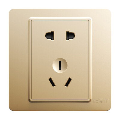 

Chint CHNT switch socket panel five-hole socket 10A champagne gold NEW7I series