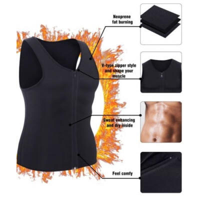 

Fashion Mens Slimming Neoprene Vest Sweat Body Shaper Waist Trainer Shapewear