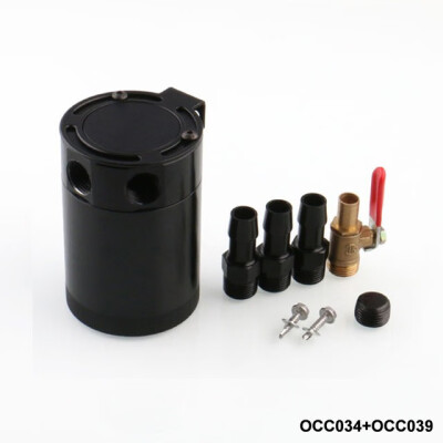 

Universal Aluminum Baffled 2-Port 3-Port Oil Catch Can Tank Air-Oil Separator OCC034 & OCC038