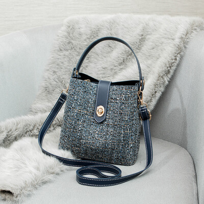 

The Korean version of Joker shoulder bag fashion bucket bag foreign gas bag