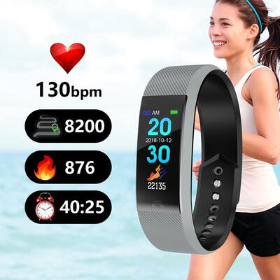 

Color Screen Smart Bracelet Fitness Tracker Heart Rate Blood Pressure Monitoring Sport Wristband