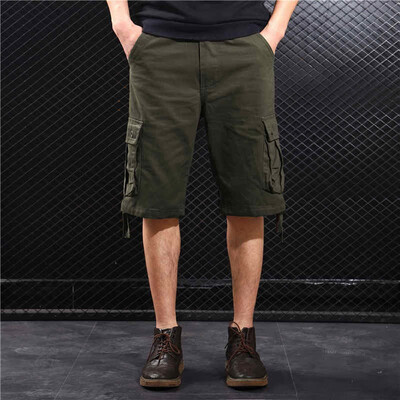 

SQSI pants mens new summer five pants mens solid color beach pants casual shorts youth breeches 4881