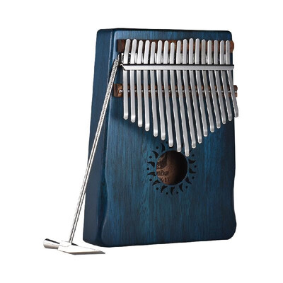 

17-Key Portable Kalimba Mbira Thumb Piano Mahogany Solid Wood Musical Instrument Gift for Music Lovers Beginner Students