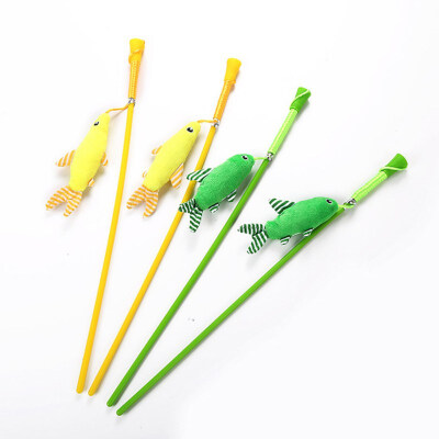 

Cat Teaser Wand Toy Making Them Want To Play Interactive Pet Plastic Stick With Cartoon Fish Attachment