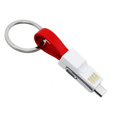 

CHUMDIY 3-in-1 Type-C Micro USB Charging Cable with Key Chains-13cm