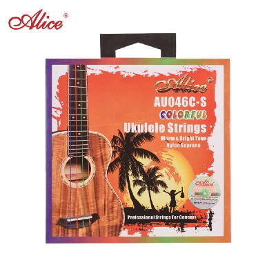 

Alice AU046C Series Colorful Ukulele Ukelele Uke Strings SetA-E-C-G Modified Nylon for Soprano Ukulele AU046C