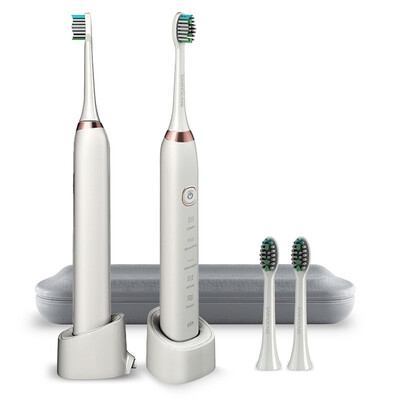 

Sarmocare S100 Electric Toothbrush 5 models Wireless rechargeable with 2Pcs Replaceable Heads Timer IPX7 Waterproof