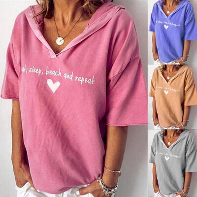 

Women Short Sleeve Loose T Shirts Fashion Ladies Summer Casual Blouse Tops Shirt