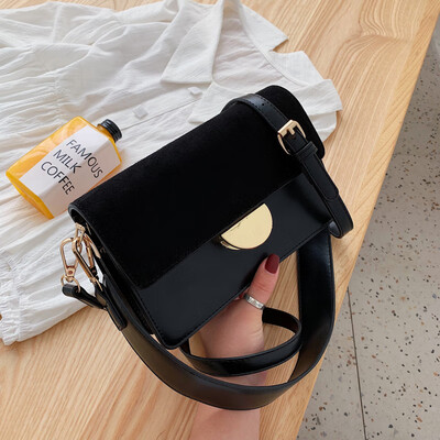 

Autumn&winter new small bag 2019 new Chaohan version 100 lap slant bag fashion texture frosted small square bag