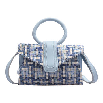

PU Cotton Thread Handbag Women Knit Envelope Bag Crossbody Shoulder Bags