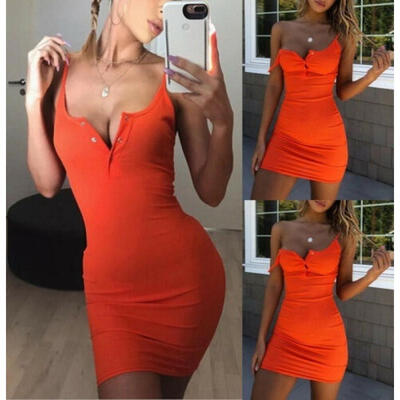 

Hot Women Sexy Slip Dress Bodycon Slim Evening Cocktail Party Club Mini Dresses