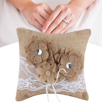 

Greensen Vintage Rural Lace Bridal Wedding Ceremony Ring Bearer Pillow Cushion
