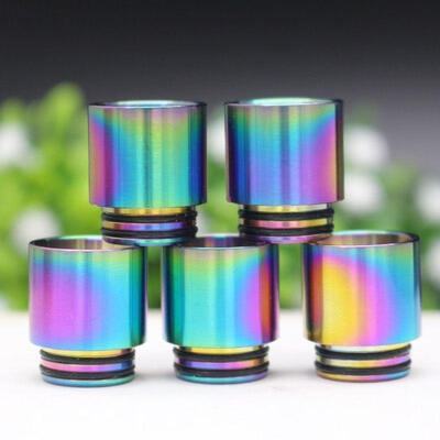 

8ml Extended Replacement TFV12 Prince Bulb Glass Tube Rainbow Drip Tip Atomizer Nozzle 2Pcs Set