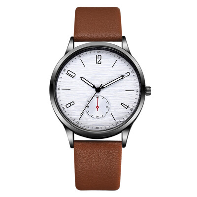 

Monocular watch Korean retro casual trend alloy quartz watch quality PU belt business mens watch