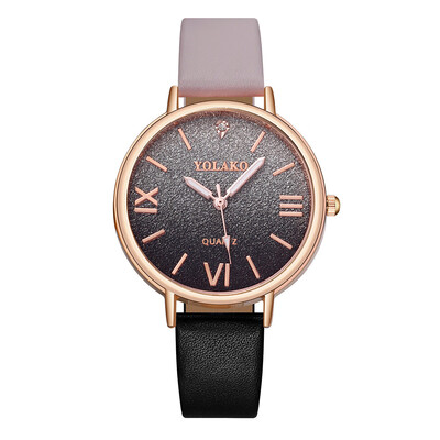 

Fashion Women Watches RhinestoneScale Dial Ladies Quartz Wristwatch Multicolor Leather Strap Business Clock Montre Femme
