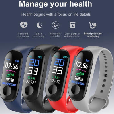 

Hot Sale M3  Band Bluetooth Smart Watch Heart Rate Fitness Tracker Bracelet Wristband